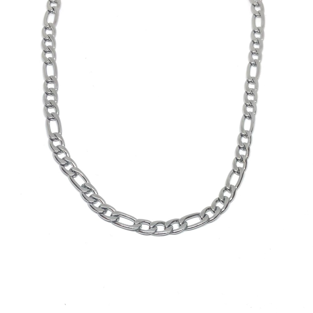 Stainless Steel Figaro Chain Necklace